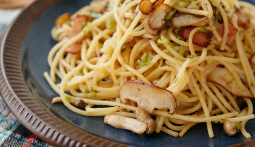 きのことめんつゆマヨのスパゲッティの作り方【フライパンで簡単パスタレシピ】